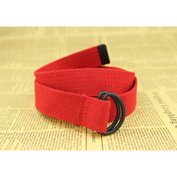 Ceinture en cuir à base de tissus rouge